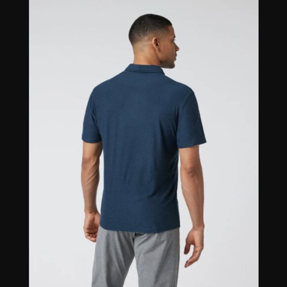 Vuori Men's Strato Tech Polo Shade Navy Heather Size XL Retail Price $68.00 - Picture 3 of 10
